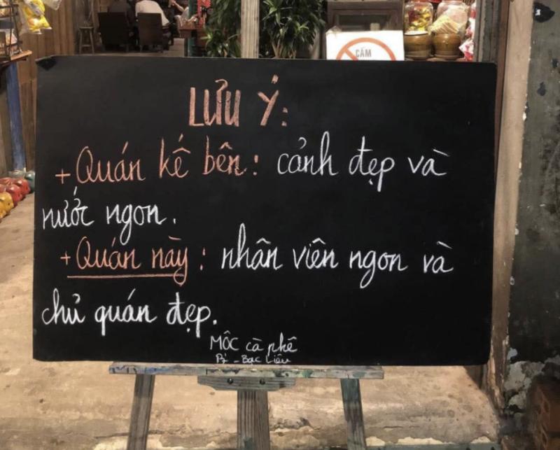 Quán cà phê miền Tây gây bão mạng với bảng thông báo 'mặn mà' có 1-0-2 - Ảnh 1.
