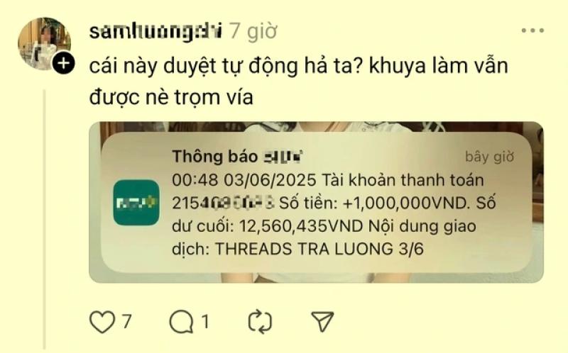 Mạng xã hội Threads trả lương cho người dùng?- Ảnh 2. Mạng xã hội Threads trả lương cho người dùng?- Ảnh 2.