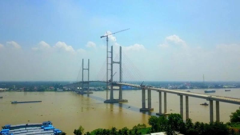 Cầu Rạch Miễu 2: Dự án hơn 6 . 800 Tỉ nối Tiền Giang và Bến Tre sắp hoàn thành - Ảnh 1.