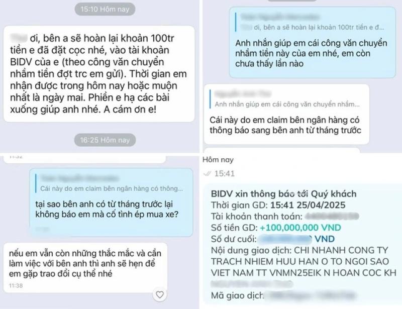 Vụ đại lý Mercedes-Benz bị tố ‘nuốt cọc’: Hoàn tiền nhưng muốn khách thừa nhận… ‘chuyển nhầm’- Ảnh 1.
