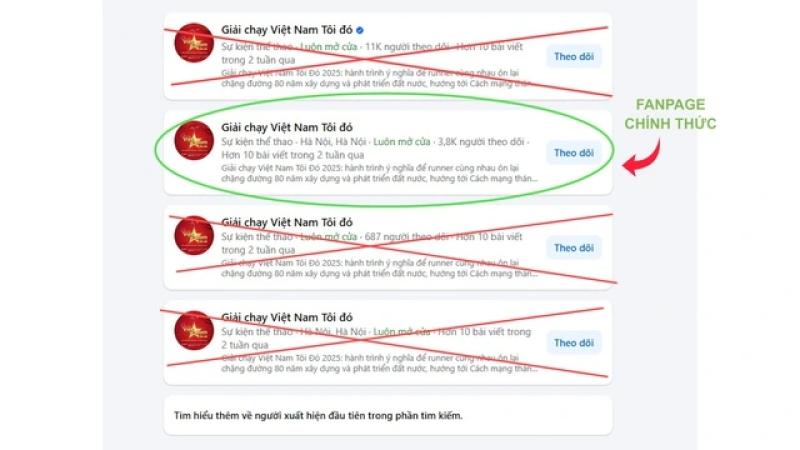 Giả mạo fanpage giải chạy ‘Việt Nam tôi đó’ để lừa đảo: Mọc như nấm- Ảnh 1.