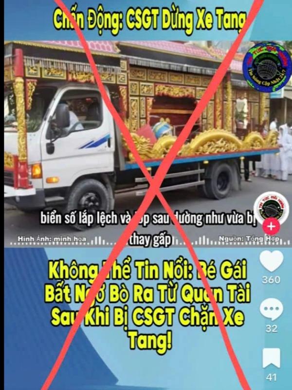 'CSGT phát hiện bé gái bị bắt cóc giấu trong quan tài' là thông tin sai sự thật - Ảnh 1.