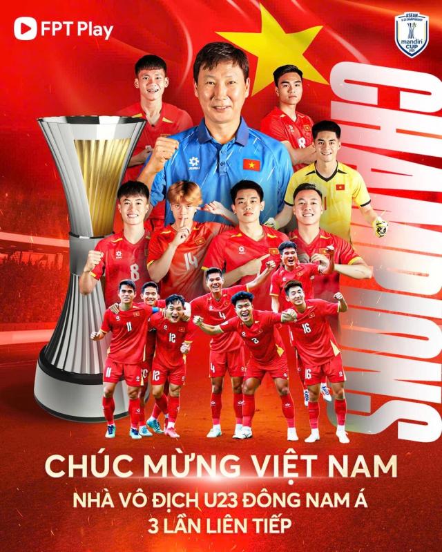 U.23 Việt Nam lần thứ 3 liên tiếp vô địch Đông Nam Á- Ảnh 1.