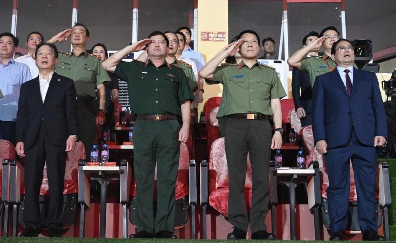 Thủ tướng Phạm Minh Chính dự lễ khai mạc giải bóng đá Công an-Cảnh sát ASEAN  - Ảnh 1.
