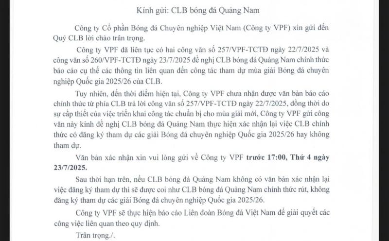 Sở VH-TT-DL Đà Nẵng họp khẩn, đã có doanh nghiệp muốn cứu đội Quảng Nam: Nhưng tiền vẫn chưa đủ!- Ảnh 1.