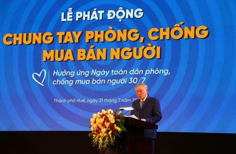 Phó thủ tướng Nguyễn Hòa Bình dự lễ phát động chung tay phòng, chống mua bán người - Ảnh 1.
