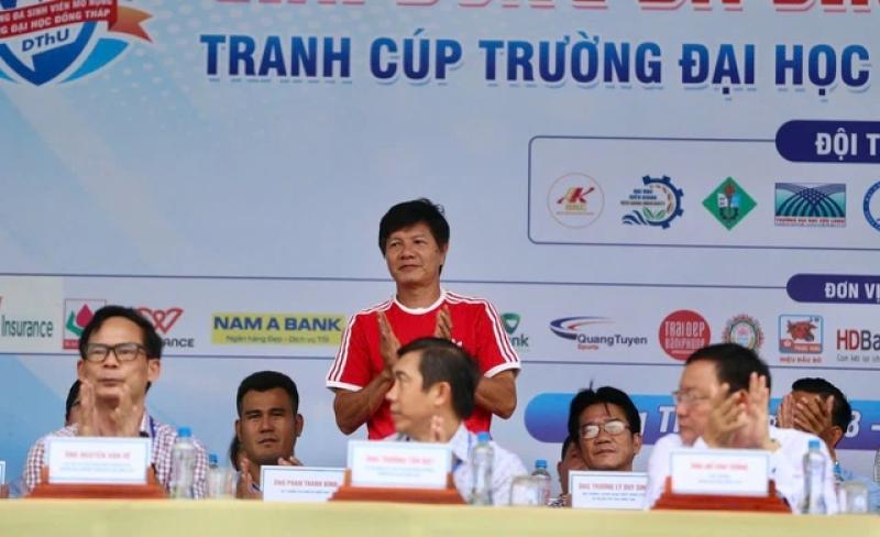 Nhiều cựu danh thủ hội ngộ mừng đội Trường ĐH Đồng Tháp vào bán kết giải sinh viên- Ảnh 2.