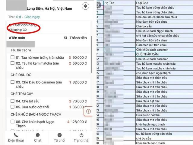 Khách đặt 30 ly chè, muốn ghi tên từng người: Shipper bức xúc, mạng 'dậy sóng'- Ảnh 1. Khách đặt 30 ly chè, muốn ghi tên từng người: Shipper bức xúc, mạng 'dậy sóng'- Ảnh 1.
