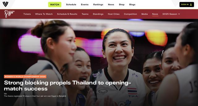 Ra quân thắng lợi ở giải bóng chuyền thế giới, Thái Lan được FIVB khen ngợi: ‘Rất ấn tượng’- Ảnh 1. Ra quân thắng lợi ở giải bóng chuyền thế giới, Thái Lan được FIVB khen ngợi: ‘Rất ấn tượng’- Ảnh 1.
