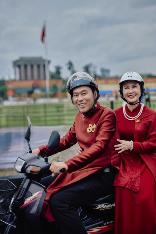 Vợ chồng nghệ sĩ Lan Hương, Đỗ Kỷ gây sốt khi tái hiện ảnh cưới xưa - Ảnh 3.