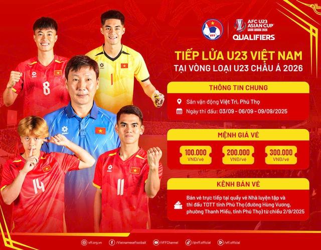 VFF có động thái đặc biệt, bán vé trực tiếp tại Phú Thọ: U.23 Việt Nam hãy chiến thắng!- Ảnh 1. VFF có động thái đặc biệt, bán vé trực tiếp tại Phú Thọ: U.23 Việt Nam hãy chiến thắng!- Ảnh 1.