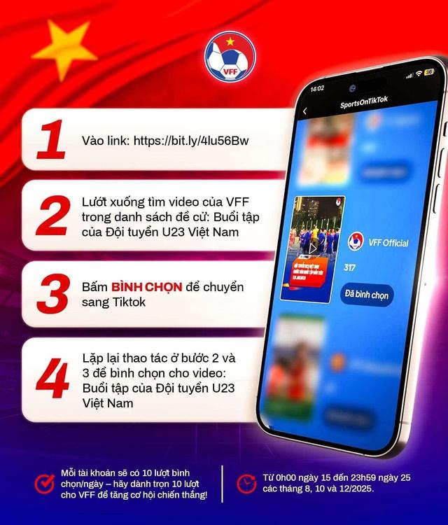 Khoảnh khắc đẹp của U.23 Việt Nam lọt tốp video thể thao nổi bật của TikTok- Ảnh 1. Khoảnh khắc đẹp của U.23 Việt Nam lọt tốp video thể thao nổi bật của TikTok- Ảnh 1.