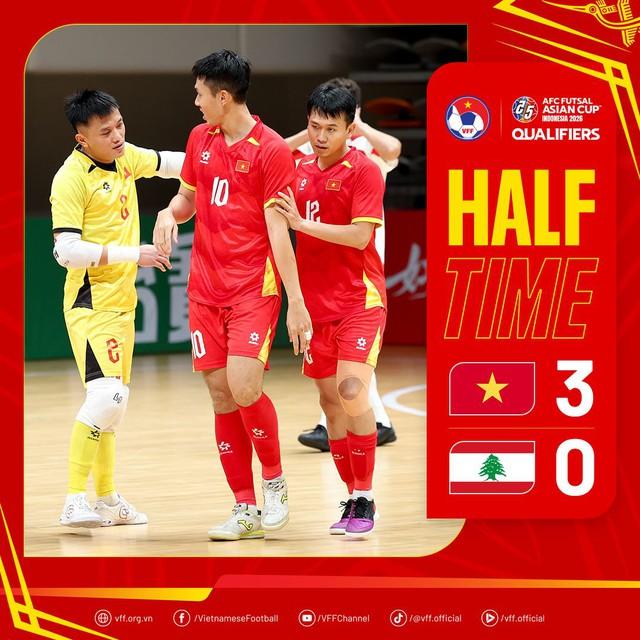 Đánh bại Li Băng, đội tuyển Việt Nam xuất sắc giành vé dự VCK futsal châu Á: VFF thưởng 600 triệu đồng- Ảnh 1. Đánh bại Li Băng, đội tuyển Việt Nam xuất sắc giành vé dự VCK futsal châu Á: VFF thưởng 600 triệu đồng- Ảnh 1.