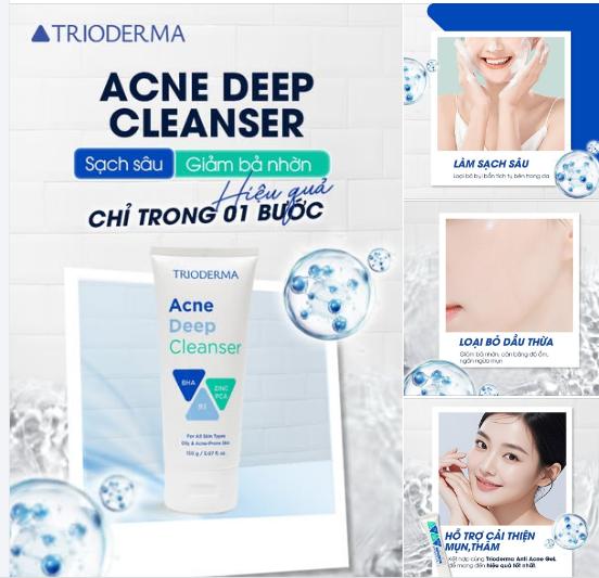 Review sữa rửa mặt Trioderma Acne Deep Cleanser có giúp sạch sâu, hỗ trợ giảm mụn?- Ảnh 6. Review sữa rửa mặt Trioderma Acne Deep Cleanser có giúp sạch sâu, hỗ trợ giảm mụn?- Ảnh 6.