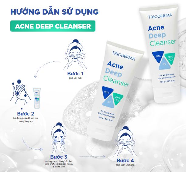 Review sữa rửa mặt Trioderma Acne Deep Cleanser có giúp sạch sâu, hỗ trợ giảm mụn?- Ảnh 9. Review sữa rửa mặt Trioderma Acne Deep Cleanser có giúp sạch sâu, hỗ trợ giảm mụn?- Ảnh 9.