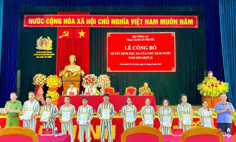 TP.HCM: 314 phạm nhân ở Trại giam An Phước được đặc xá- Ảnh 2. TP.HCM: 314 phạm nhân ở Trại giam An Phước được đặc xá- Ảnh 2.