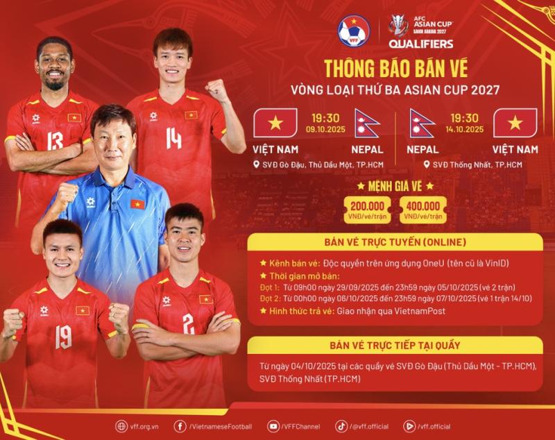 Lịch thi đấu đội tuyển Việt Nam mới nhất: Gặp Nepal khi nào, xem phát trực tiếp ở đâu?- Ảnh 1.