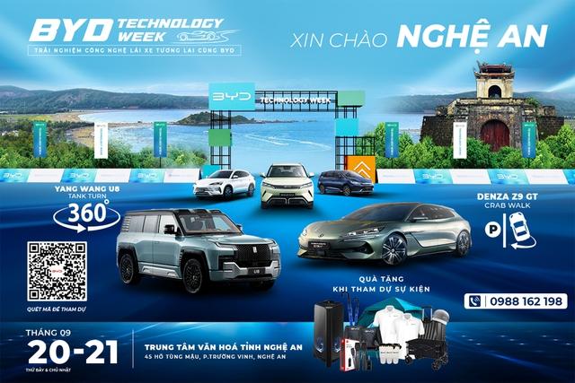 Sau Đà Nẵng, hành trình BYD Technology Week ‘đổ bộ’ Nghệ An cuối tuần này- Ảnh 1. Sau Đà Nẵng, hành trình BYD Technology Week ‘đổ bộ’ Nghệ An cuối tuần này- Ảnh 1.