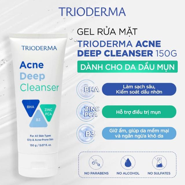 Cách sử dụng sữa rửa mặt Trioderma Acne Deep Cleanser chuẩn da sạch, ngừa mụn hiệu quả - Ảnh 4.