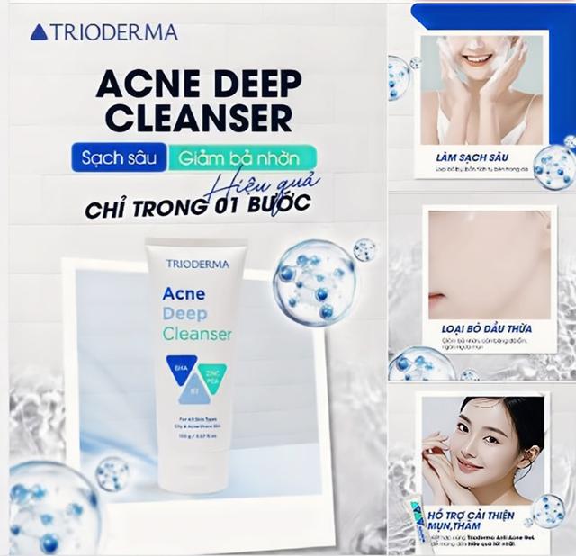 Cách sử dụng sữa rửa mặt Trioderma Acne Deep Cleanser chuẩn da sạch, ngừa mụn hiệu quả - Ảnh 5.