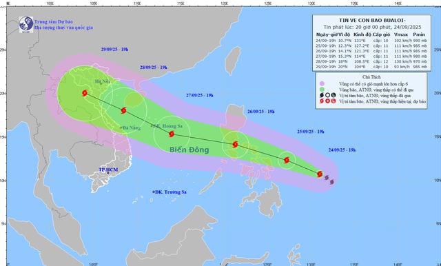 Hỏa tốc ứng phó bão Bualoi sắp đi vào Biển Đông- Ảnh 1.