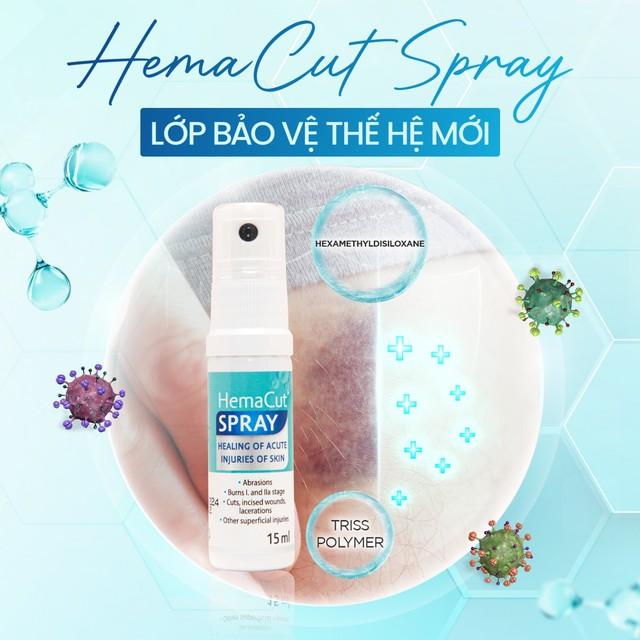 Hướng dẫn sử dụng chai xịt vết thương Hemacut Spray giúp mau lành và ngăn ngừa sẹo- Ảnh 6. Hướng dẫn sử dụng chai xịt vết thương Hemacut Spray giúp mau lành và ngăn ngừa sẹo- Ảnh 6.