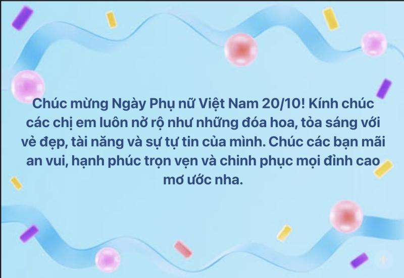 Ngày Phụ nữ Việt Nam 20.10: Mạng xã hội đang ngập tràn những lời chúc đặc biệt - Ảnh 1. Ngày Phụ nữ Việt Nam 20.10: Mạng xã hội đang ngập tràn những lời chúc đặc biệt - Ảnh 1.