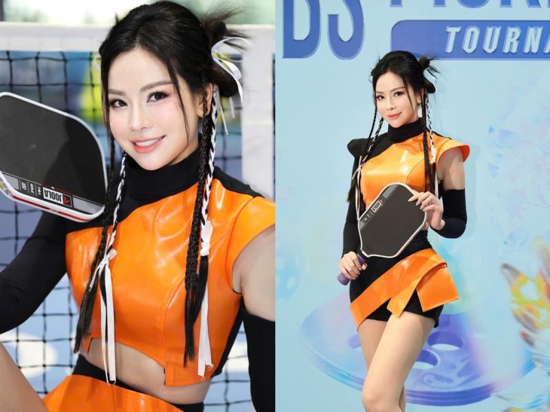 Đào Lan Phương gây tranh cãi vụ trang phục tham gia giải pickleball - Ảnh 1.