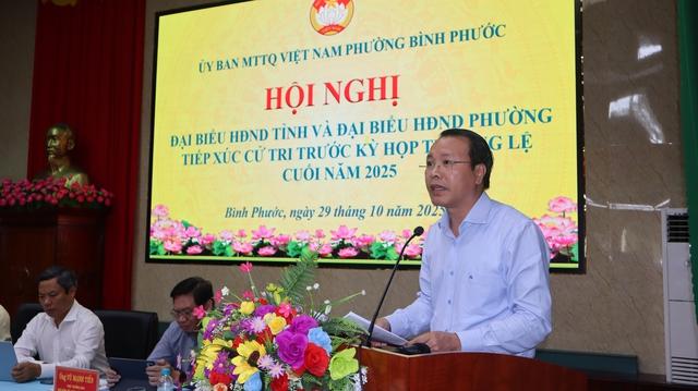 Chủ tịch HĐND tỉnh Đồng Nai tiếp xúc cử tri thành phố Đồng Xoài cũ - Ảnh 2.
