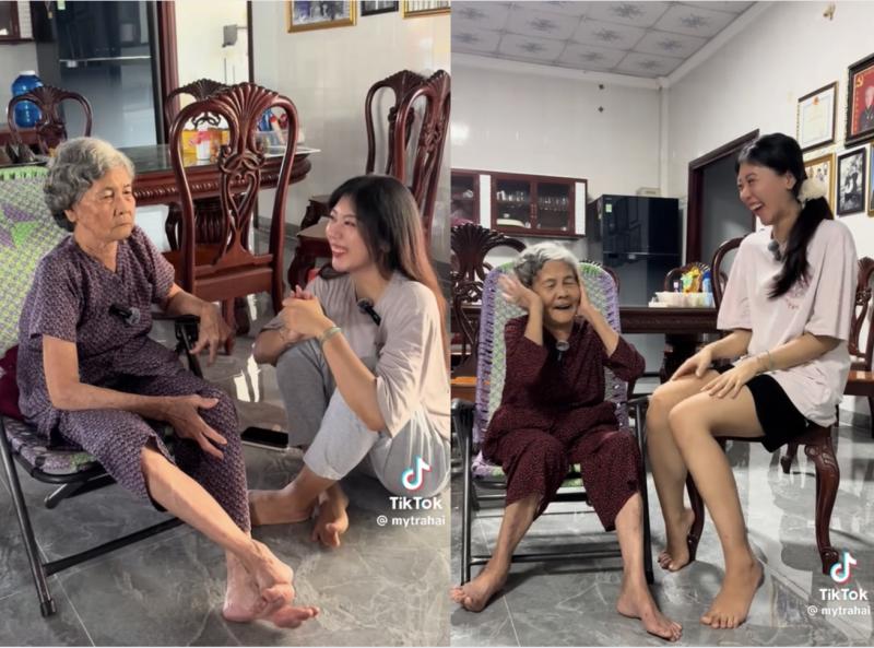 Bà nội U . 90 Học tiếng Đức cùng cháu gái tạo nên hiện tượng mạng xã hội - Ảnh 1. Bà nội U . 90 Học tiếng Đức cùng cháu gái tạo nên hiện tượng mạng xã hội - Ảnh 1.