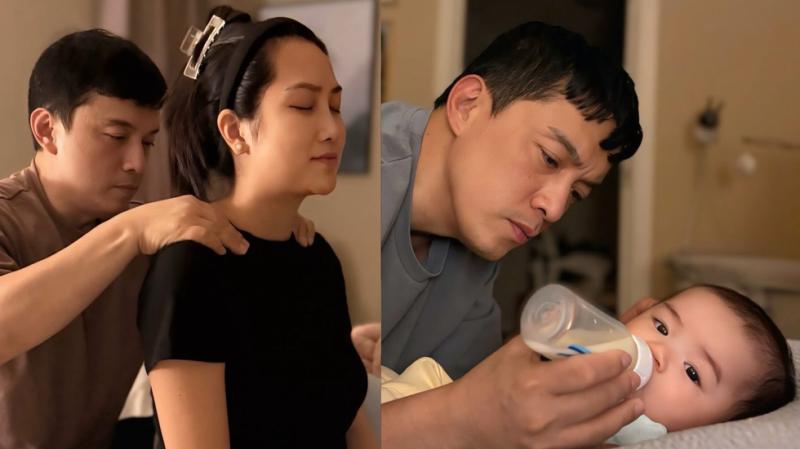 Lam Trường làm 'bố bỉm sữa' ở tuổi 51, không ngại thức đêm phụ vợ chăm con - Ảnh 1.
