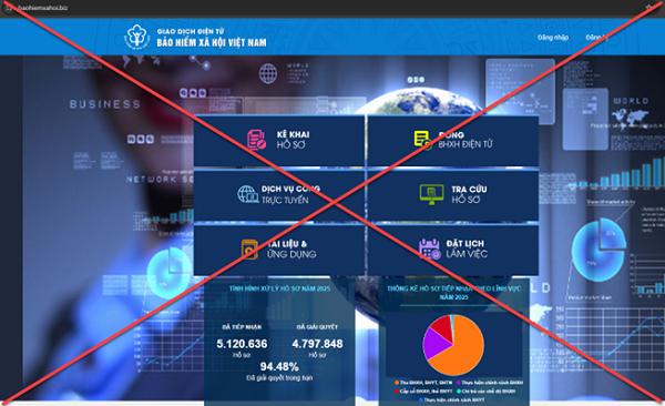Xuất hiện website giả mạo BHXH Việt Nam để đánh cắp thông tin cá nhân - Ảnh 1.