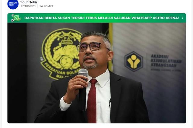 Tổng thư ký FAM mất việc oan hay bóng đá Malaysia đang diễn kịch trong run rẩy?- Ảnh 1. Tổng thư ký FAM mất việc oan hay bóng đá Malaysia đang diễn kịch trong run rẩy?- Ảnh 1.