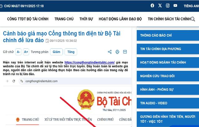 Cảnh báo giả mạo website của Bộ Tài chính để lừa đảo- Ảnh 1. Cảnh báo giả mạo website của Bộ Tài chính để lừa đảo- Ảnh 1.