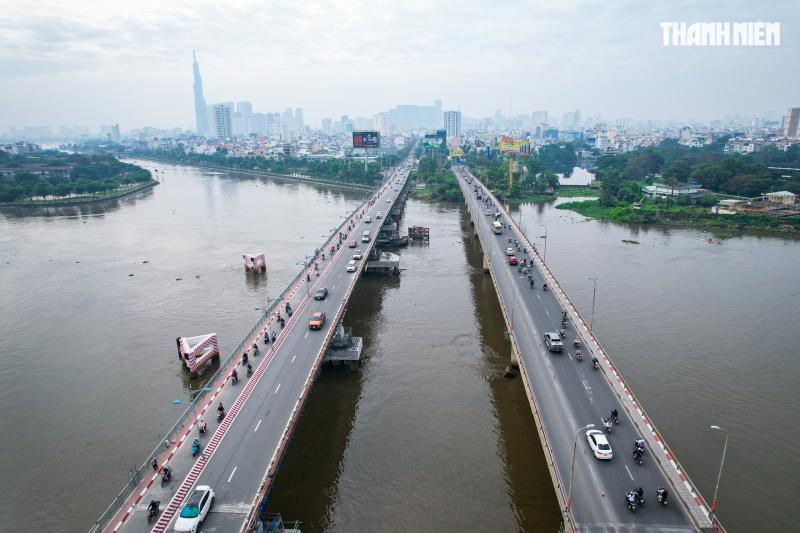 Cầu Bình Triệu 1 chính thức thông xe sau khi nâng tĩnh không lên hơn 1 mét- Ảnh 4. Cầu Bình Triệu 1 chính thức thông xe sau khi nâng tĩnh không lên hơn 1 mét- Ảnh 4.