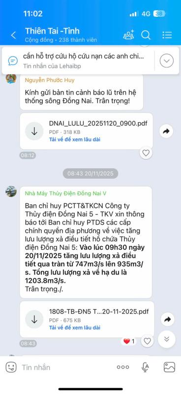 Thủy điện Đồng Nai 5 phản hồi khi xã nói 'không nhận được thông báo xả lũ'- Ảnh 6. Thủy điện Đồng Nai 5 phản hồi khi xã nói 'không nhận được thông báo xả lũ'- Ảnh 6.