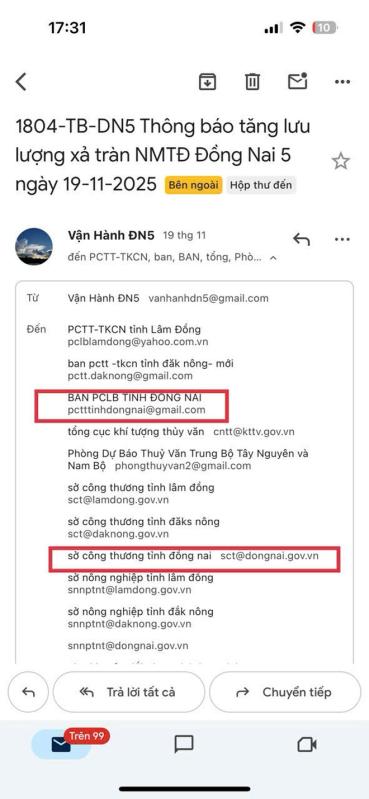 Thủy điện Đồng Nai 5 phản hồi khi xã nói 'không nhận được thông báo xả lũ'- Ảnh 4. Thủy điện Đồng Nai 5 phản hồi khi xã nói 'không nhận được thông báo xả lũ'- Ảnh 4.