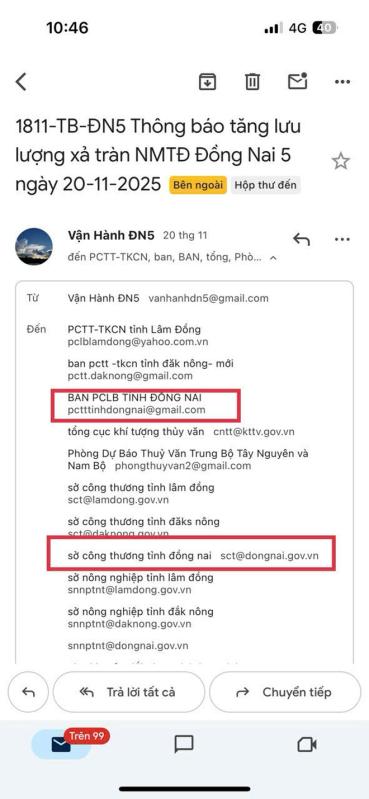 Thủy điện Đồng Nai 5 phản hồi khi xã nói 'không nhận được thông báo xả lũ'- Ảnh 5. Thủy điện Đồng Nai 5 phản hồi khi xã nói 'không nhận được thông báo xả lũ'- Ảnh 5.