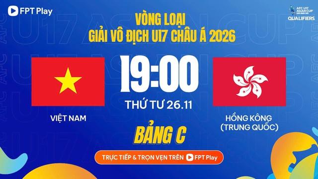 Lịch thi đấu U.17 Việt Nam hôm nay: Phải thắng Hồng Kông để đứng trên Malaysia, xem kênh nào?- Ảnh 1. Lịch thi đấu U.17 Việt Nam hôm nay: Phải thắng Hồng Kông để đứng trên Malaysia, xem kênh nào?- Ảnh 1.