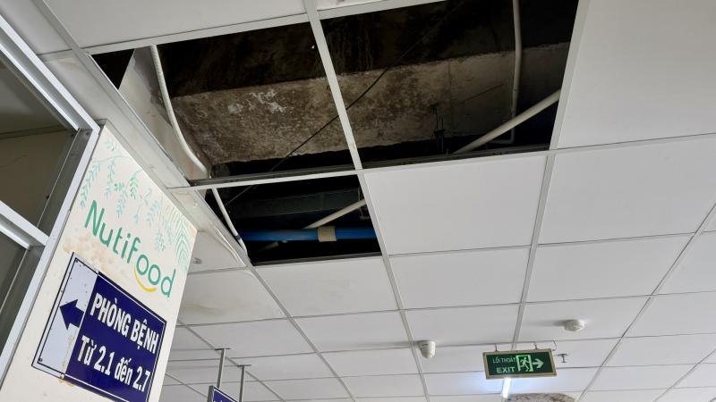 TP.HCM: Khoa phụ sản Bệnh viện đa khoa Bình Dương hư hỏng, dột nát nghiêm trọng - Ảnh 3.