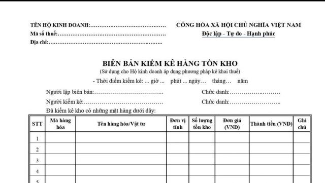 Hộ kinh doanh kê khai hàng tồn không có hóa đơn thế nào để tránh vi phạm - Ảnh 2.