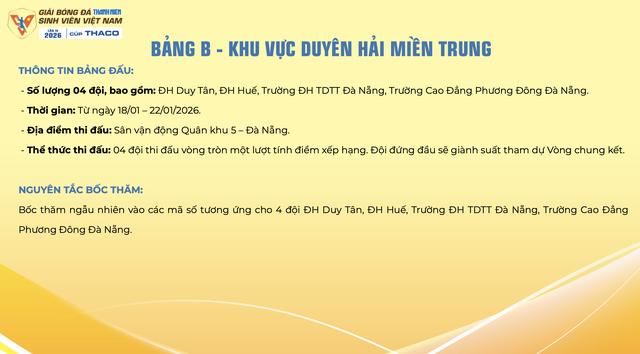 Lịch thi đấu mới nhất TNSV THACO cup 2026: Tất cả đều được phát trực tiếp, xem ở đâu?- Ảnh 6. Lịch thi đấu mới nhất TNSV THACO cup 2026: Tất cả đều được phát trực tiếp, xem ở đâu?- Ảnh 6.