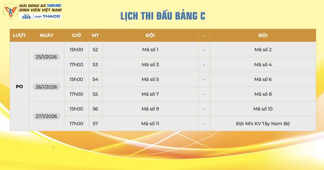 Lịch thi đấu mới nhất TNSV THACO cup 2026: Tất cả đều được phát trực tiếp, xem ở đâu?- Ảnh 20. Lịch thi đấu mới nhất TNSV THACO cup 2026: Tất cả đều được phát trực tiếp, xem ở đâu?- Ảnh 20.