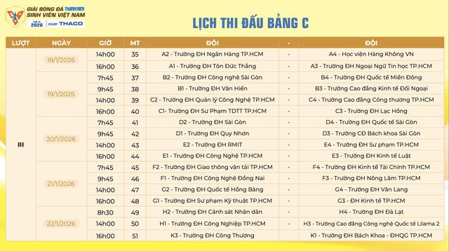 Lịch thi đấu mới nhất TNSV THACO cup 2026: Tất cả đều được phát trực tiếp, xem ở đâu?- Ảnh 16. Lịch thi đấu mới nhất TNSV THACO cup 2026: Tất cả đều được phát trực tiếp, xem ở đâu?- Ảnh 16.