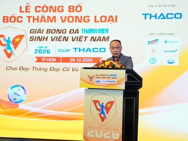 Tổng thư ký VFF: Truyền 'lửa' SEA Games 33 vào giải TNSV THACO cup 2026- Ảnh 2. Tổng thư ký VFF: Truyền 'lửa' SEA Games 33 vào giải TNSV THACO cup 2026- Ảnh 2.