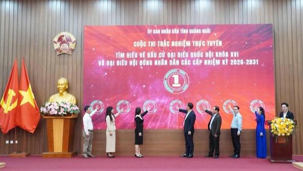 Quảng Ngãi tổ chức thi trực tuyến, nâng cao nhận thức pháp luật về bầu cử- Ảnh 2.