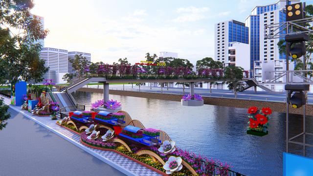 Chợ hoa xuân 'Trên bến dưới thuyền' ở phường Phú Định, TP.HCM bắt đầu từ 2.2- Ảnh 1. Chợ hoa xuân 'Trên bến dưới thuyền' ở phường Phú Định, TP.HCM bắt đầu từ 2.2- Ảnh 1.
