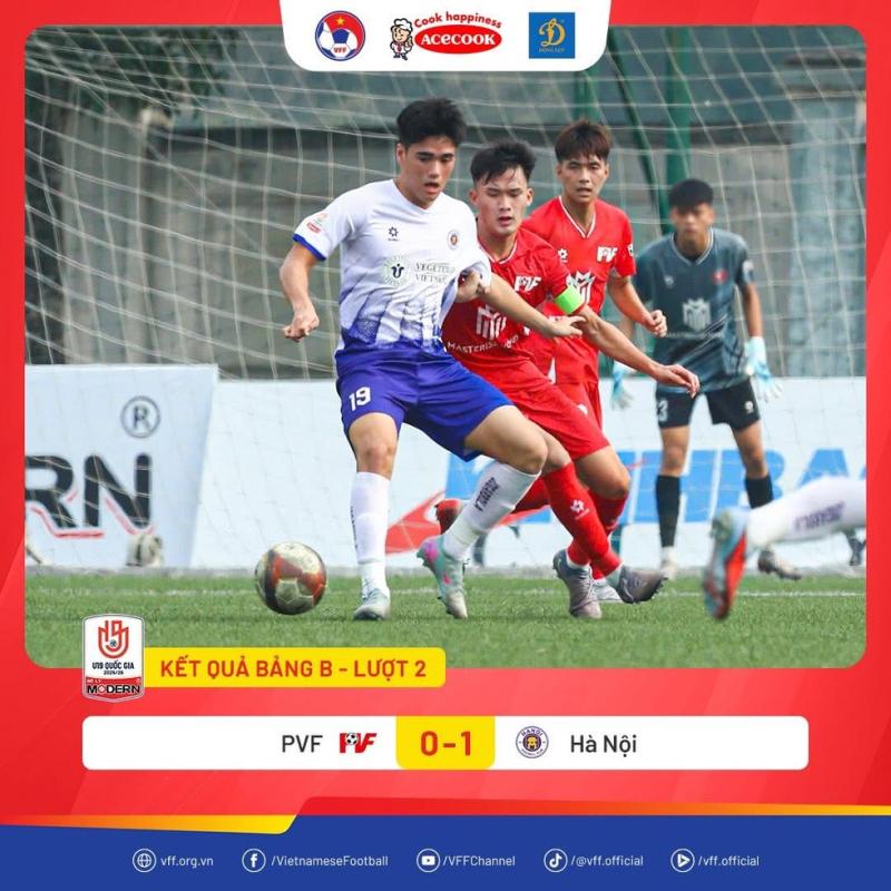 U.19 PVF thua Hà Nội ở phút bù giờ- Ảnh 1.