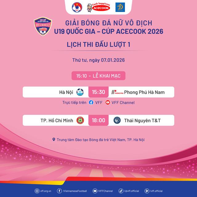 Khai mạc giải bóng đá nữ vô địch U.19 quốc gia - Cúp Acecook 2026 - Ảnh 4. Khai mạc giải bóng đá nữ vô địch U.19 quốc gia - Cúp Acecook 2026 - Ảnh 4.