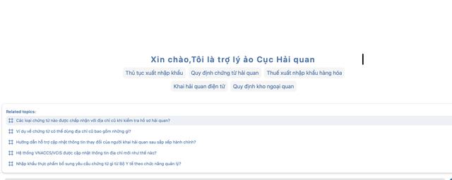 Hải quan thử nghiệm Chatbot AI để hỗ trợ quản lý - Ảnh 1. Hải quan thử nghiệm Chatbot AI để hỗ trợ quản lý - Ảnh 1.